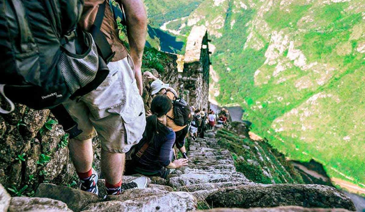 Climbing Huayna Picchu