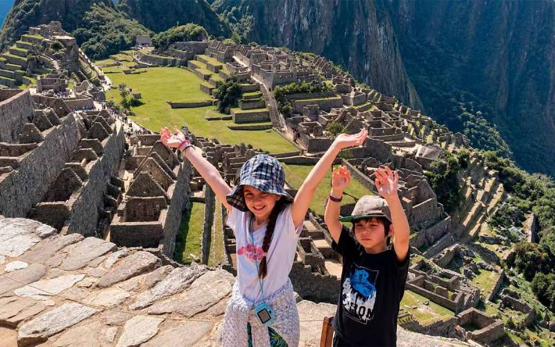 Machu Picchu with children