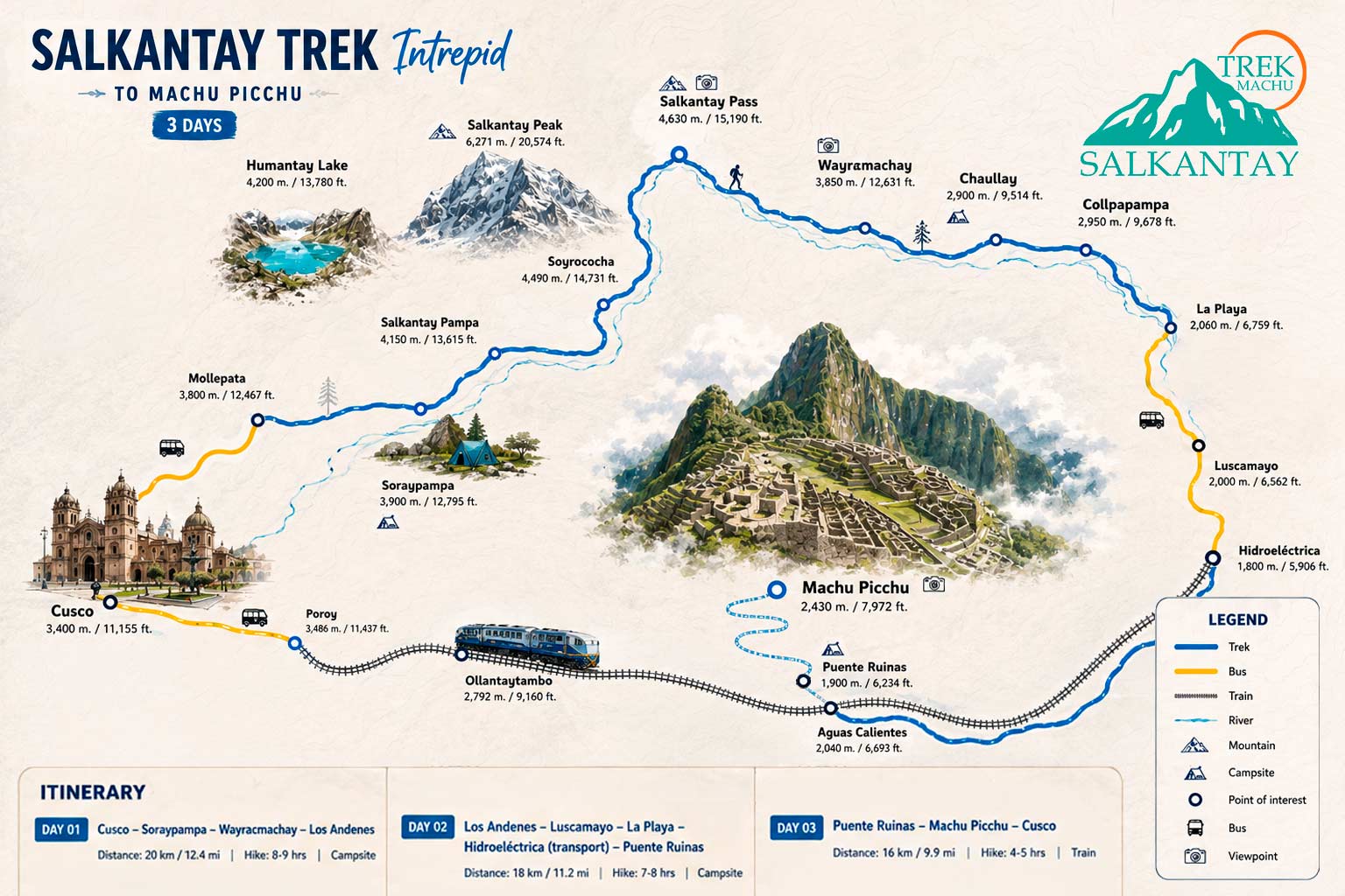 Salkantay Trek Intrepid Map